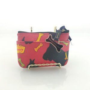 Dooney & Bourke Scottie Coin Purse Key Chain Red